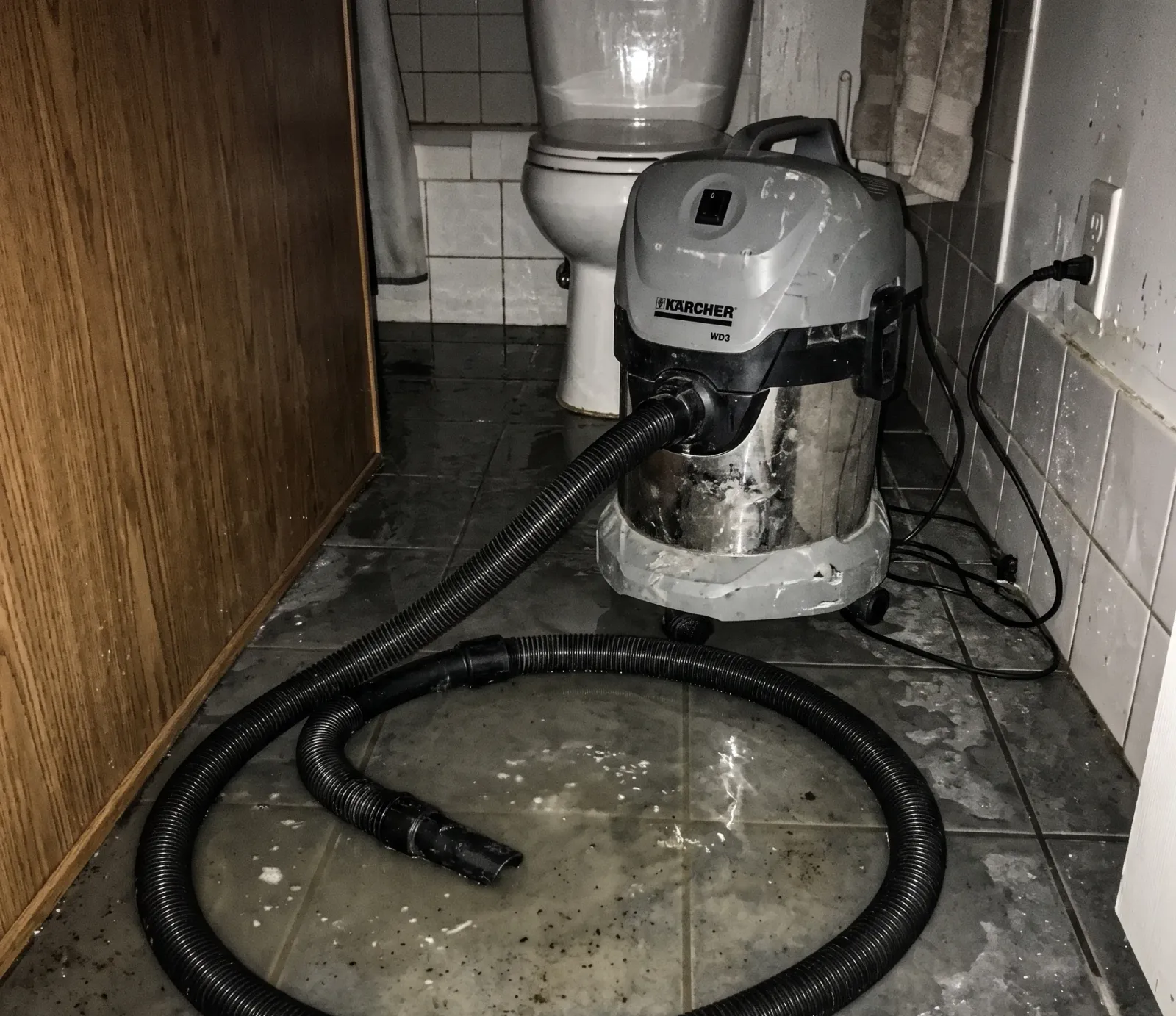Water extraction for a home in Concord being checked over